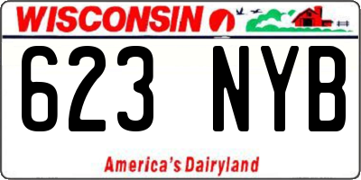 WI license plate 623NYB