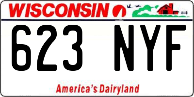 WI license plate 623NYF