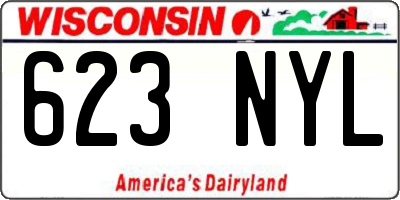 WI license plate 623NYL