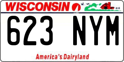 WI license plate 623NYM