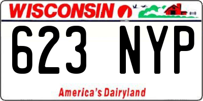 WI license plate 623NYP