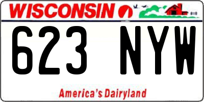 WI license plate 623NYW