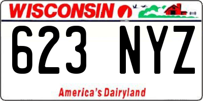 WI license plate 623NYZ