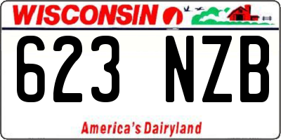 WI license plate 623NZB
