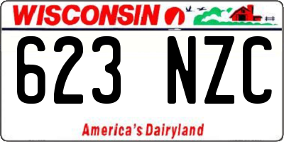 WI license plate 623NZC
