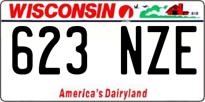 WI license plate 623NZE