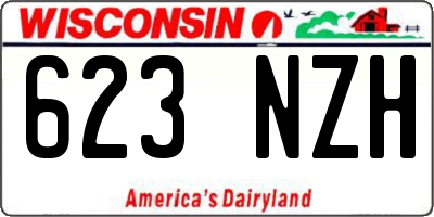 WI license plate 623NZH