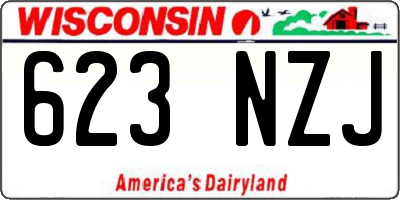 WI license plate 623NZJ
