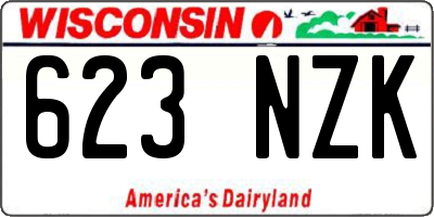 WI license plate 623NZK