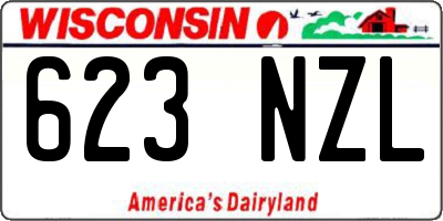 WI license plate 623NZL