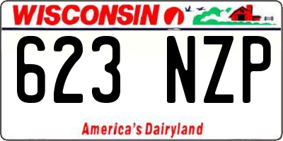 WI license plate 623NZP