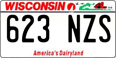 WI license plate 623NZS