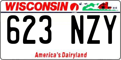 WI license plate 623NZY