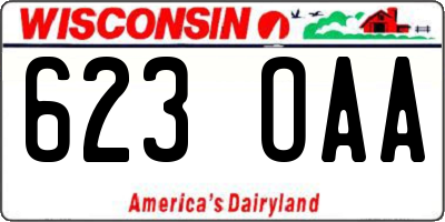 WI license plate 623OAA