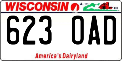 WI license plate 623OAD