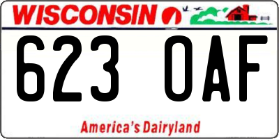 WI license plate 623OAF