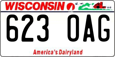 WI license plate 623OAG