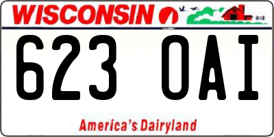 WI license plate 623OAI