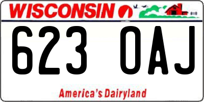 WI license plate 623OAJ