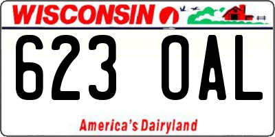 WI license plate 623OAL