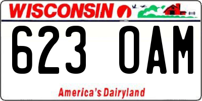 WI license plate 623OAM