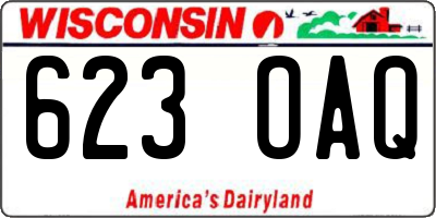 WI license plate 623OAQ