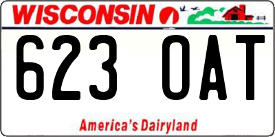 WI license plate 623OAT