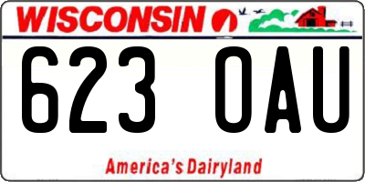 WI license plate 623OAU