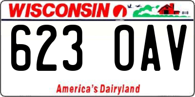 WI license plate 623OAV