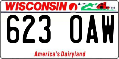 WI license plate 623OAW