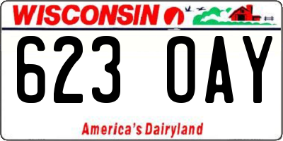 WI license plate 623OAY