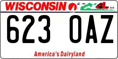 WI license plate 623OAZ