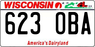 WI license plate 623OBA