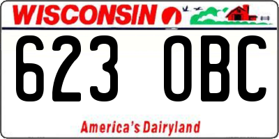 WI license plate 623OBC