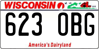 WI license plate 623OBG