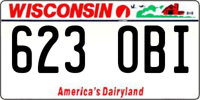 WI license plate 623OBI