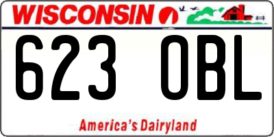 WI license plate 623OBL