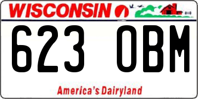 WI license plate 623OBM