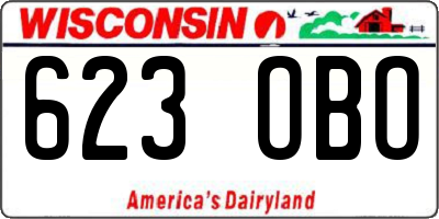WI license plate 623OBO