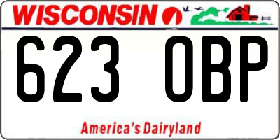 WI license plate 623OBP