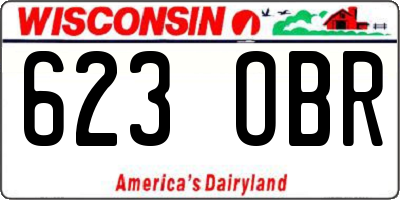 WI license plate 623OBR