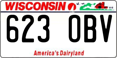 WI license plate 623OBV