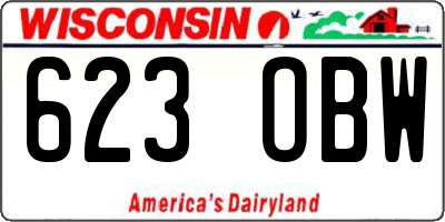 WI license plate 623OBW