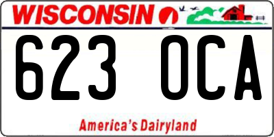 WI license plate 623OCA