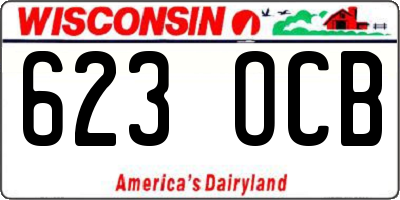 WI license plate 623OCB