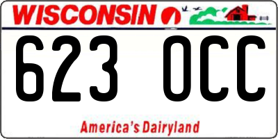 WI license plate 623OCC