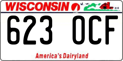 WI license plate 623OCF