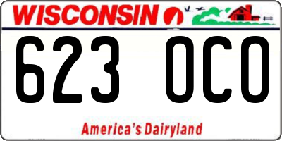 WI license plate 623OCO