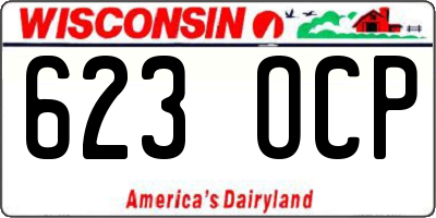 WI license plate 623OCP