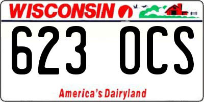 WI license plate 623OCS